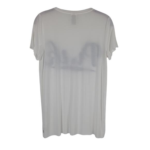 Victoria's Secret Pink White Blue Lightweight Spell-out Women's Top S - Picture 2 of 5